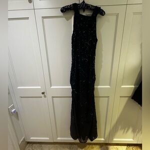 Adrianna Papell navy blue sparkly formal dress size 6